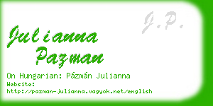 julianna pazman business card