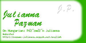 julianna pazman business card